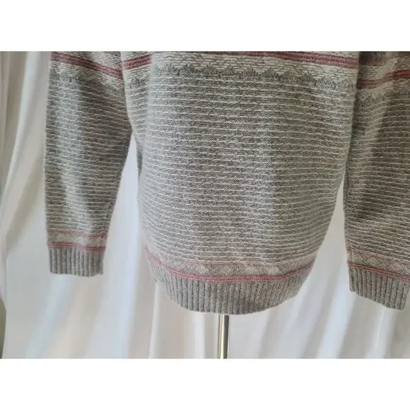 Sundance Womens Wool Blend Gray Bold Botanic Embroidered Sweater Small - Picture 9 of 10